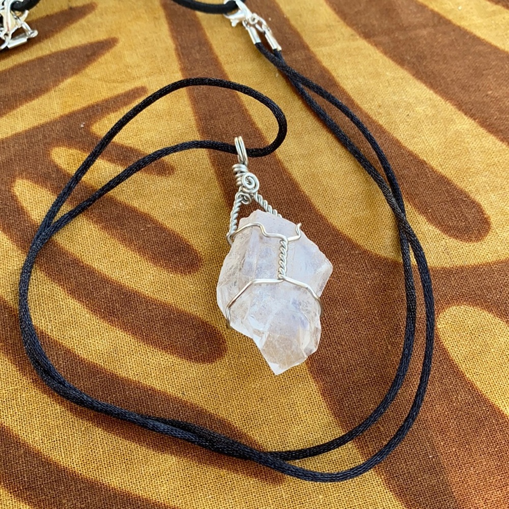 Handmade Quartz Crystal Wrap Necklace